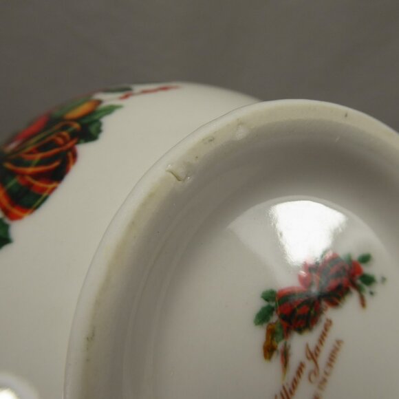 William James Holiday Fruit Cream and Sugar Bowl Strawberries Christmas Ribbon - Picture 11 of 12